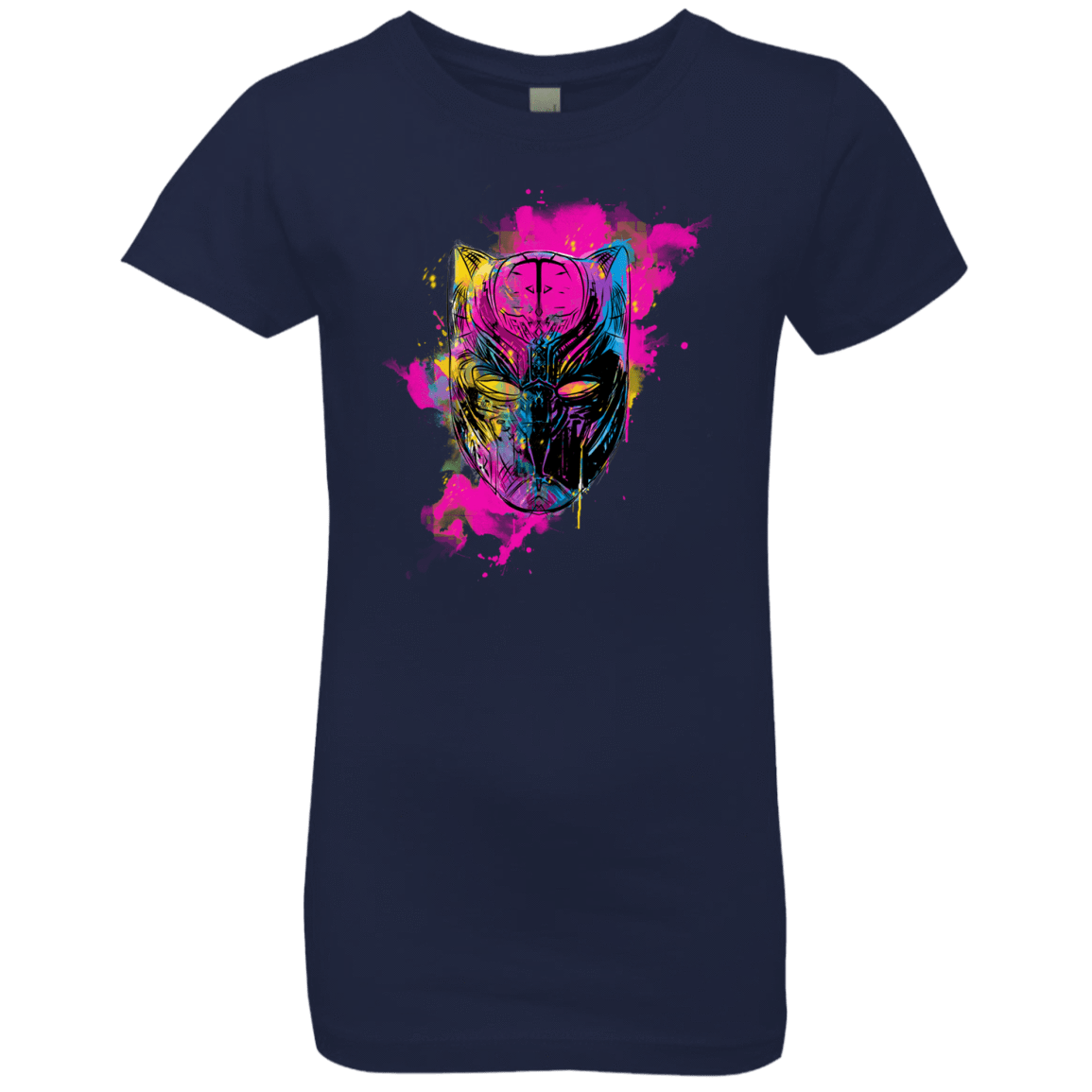 T-Shirts Midnight Navy / YXS Graffiti Panther Girls Premium T-Shirt