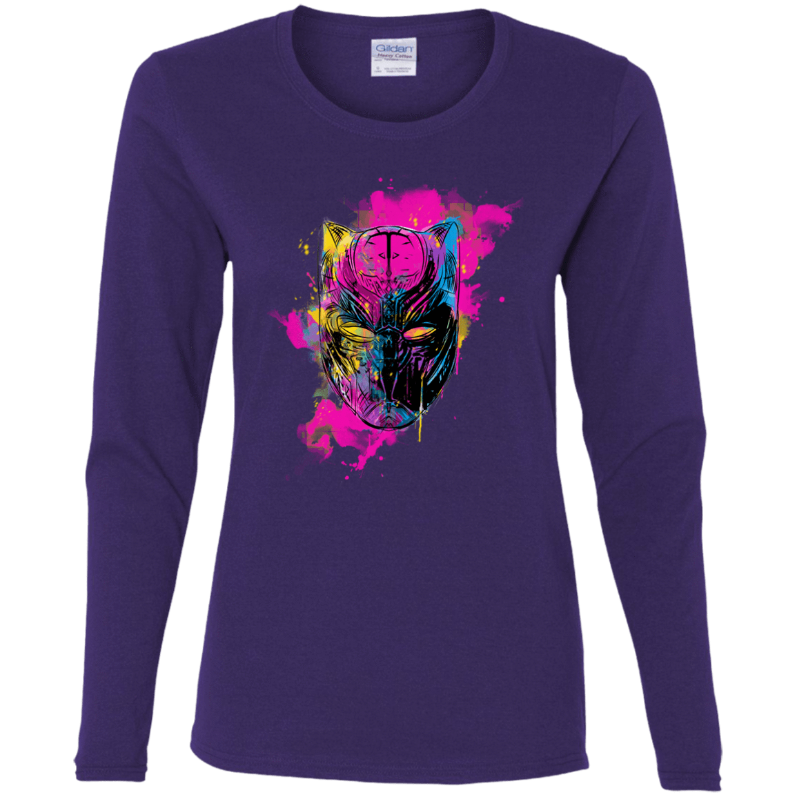 T-Shirts Purple / S Graffiti Panther Women's Long Sleeve T-Shirt
