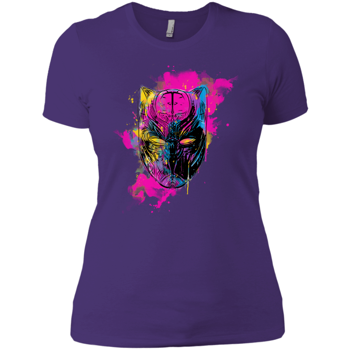 T-Shirts Purple Rush/ / X-Small Graffiti Panther Women's Premium T-Shirt