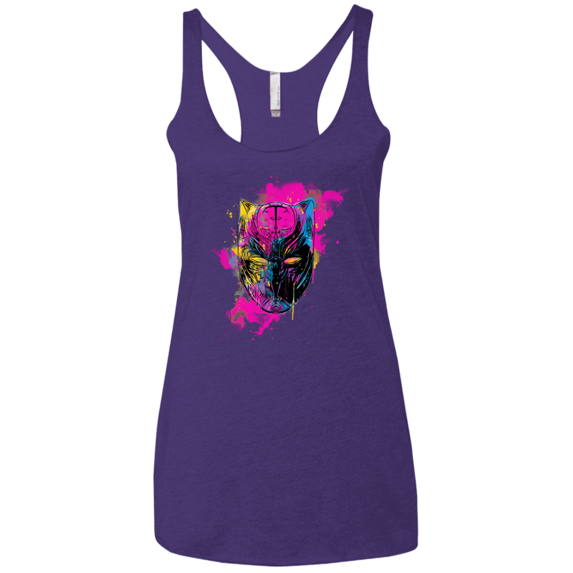 Graffiti Panther Women's Triblend Racerback Tank