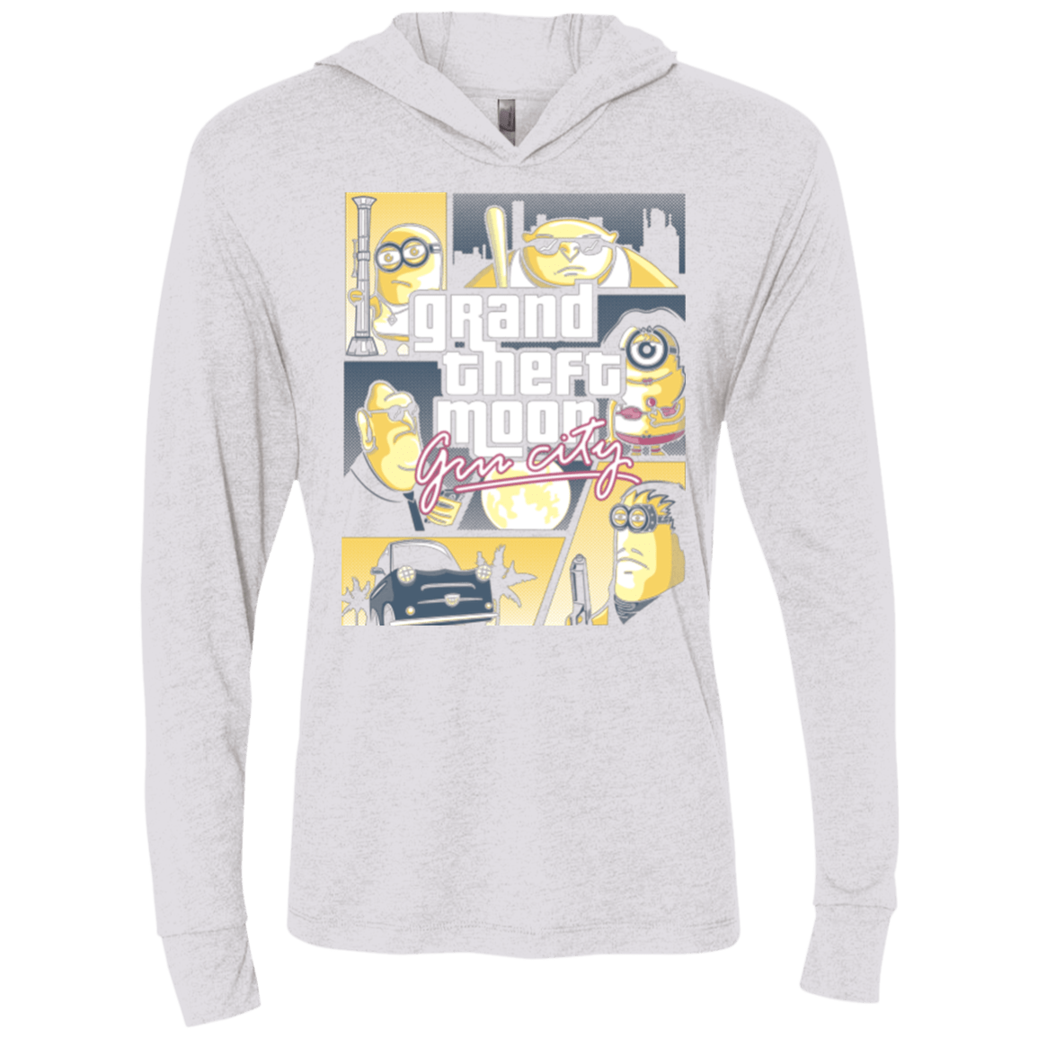 Grand theft moon Triblend Long Sleeve Hoodie Tee