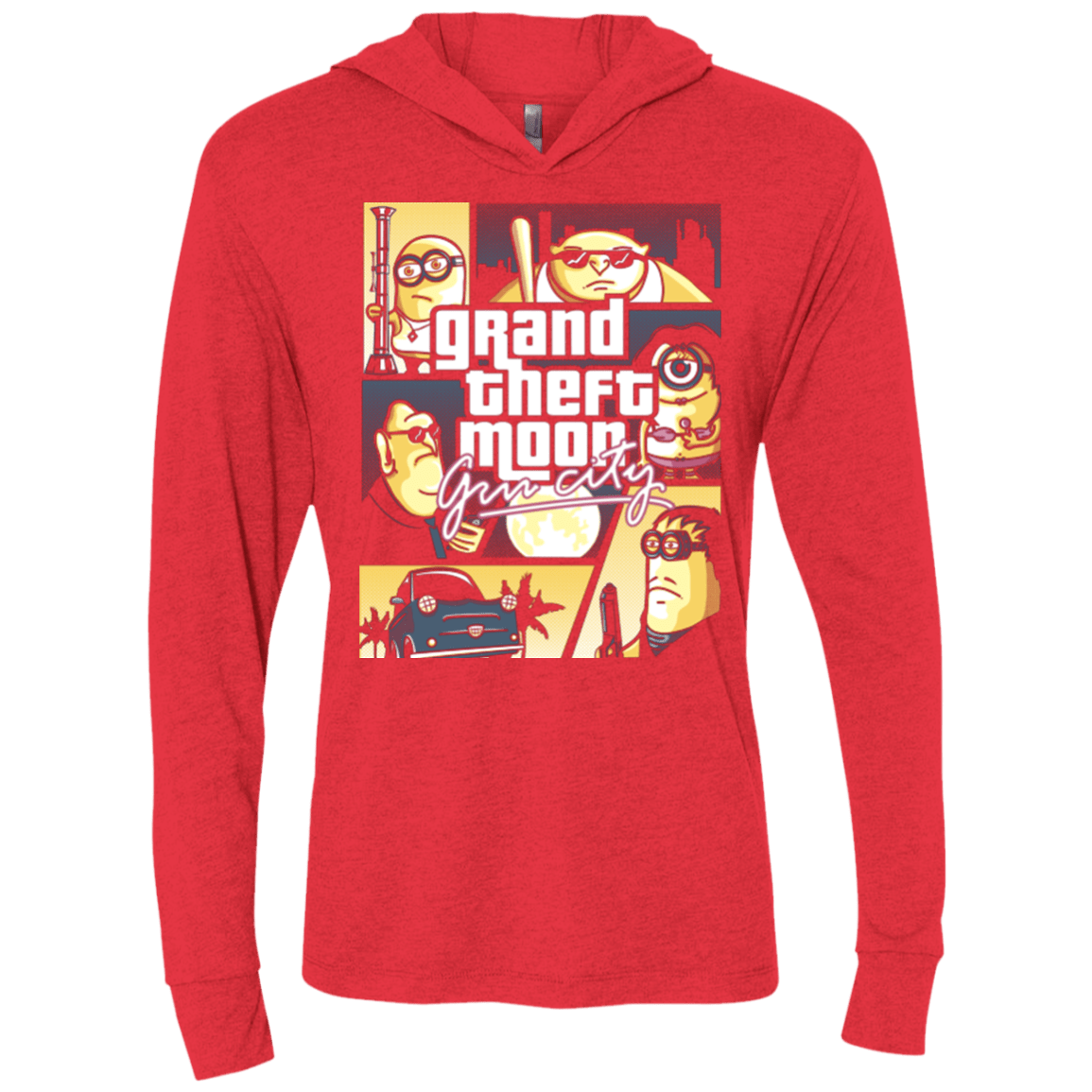 Grand theft moon Triblend Long Sleeve Hoodie Tee
