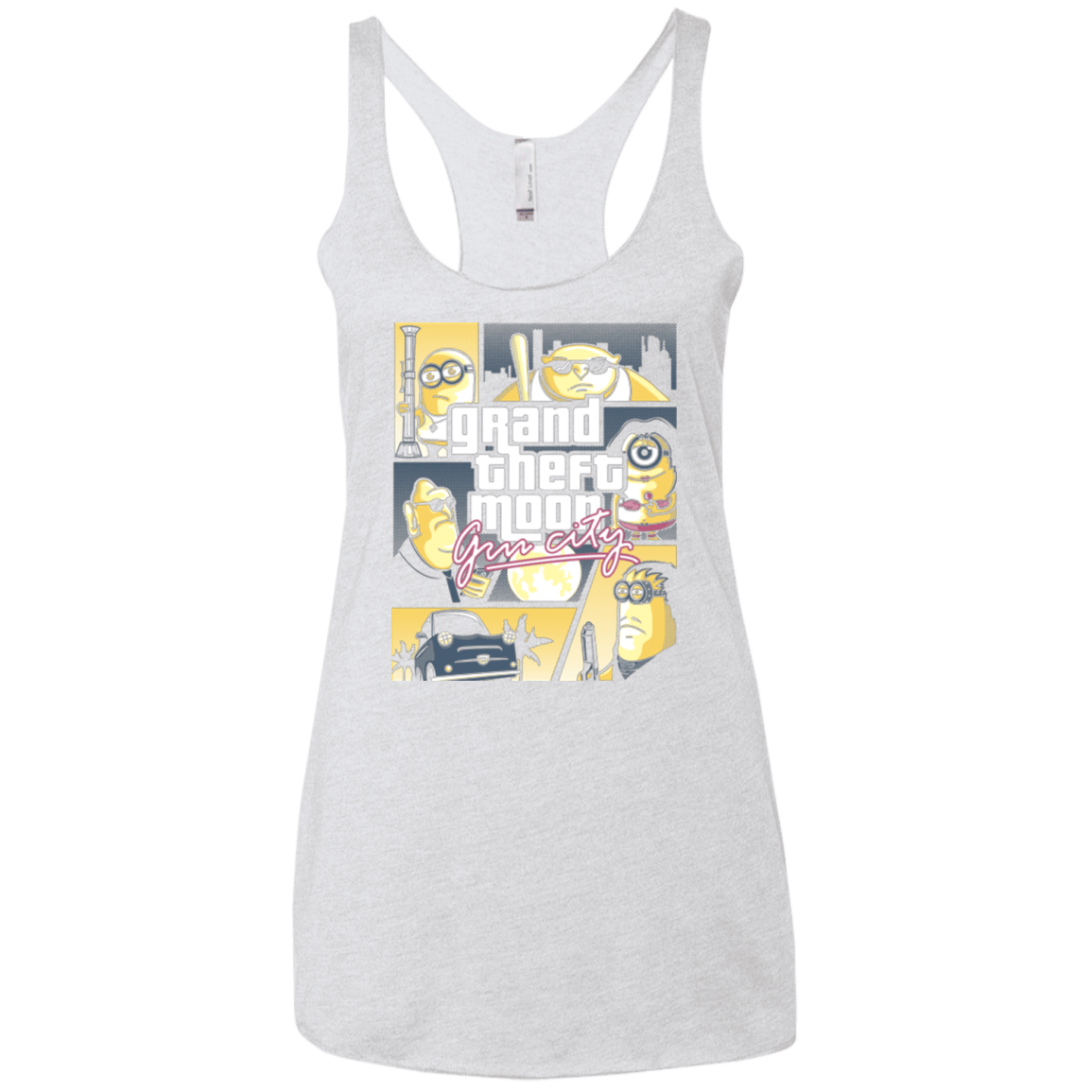 Grand theft moon Women's Triblend Racerback Tank