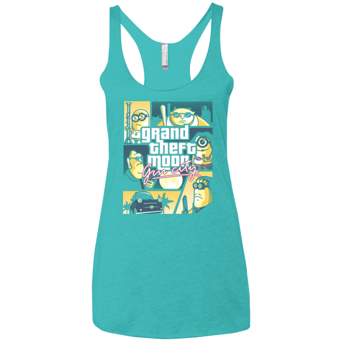 Grand theft moon Women's Triblend Racerback Tank