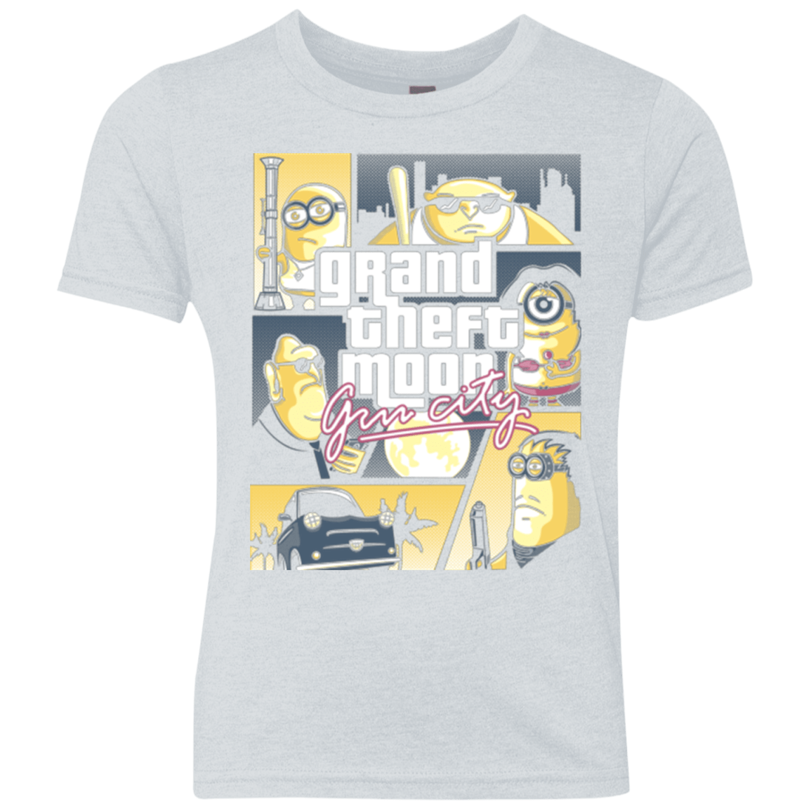 T-Shirts Heather White / YXS Grand theft moon Youth Triblend T-Shirt