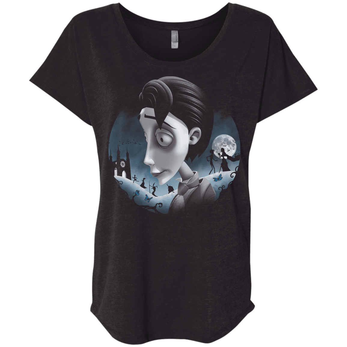 T-Shirts Vintage Black / X-Small Grave Wedding Triblend Dolman Sleeve