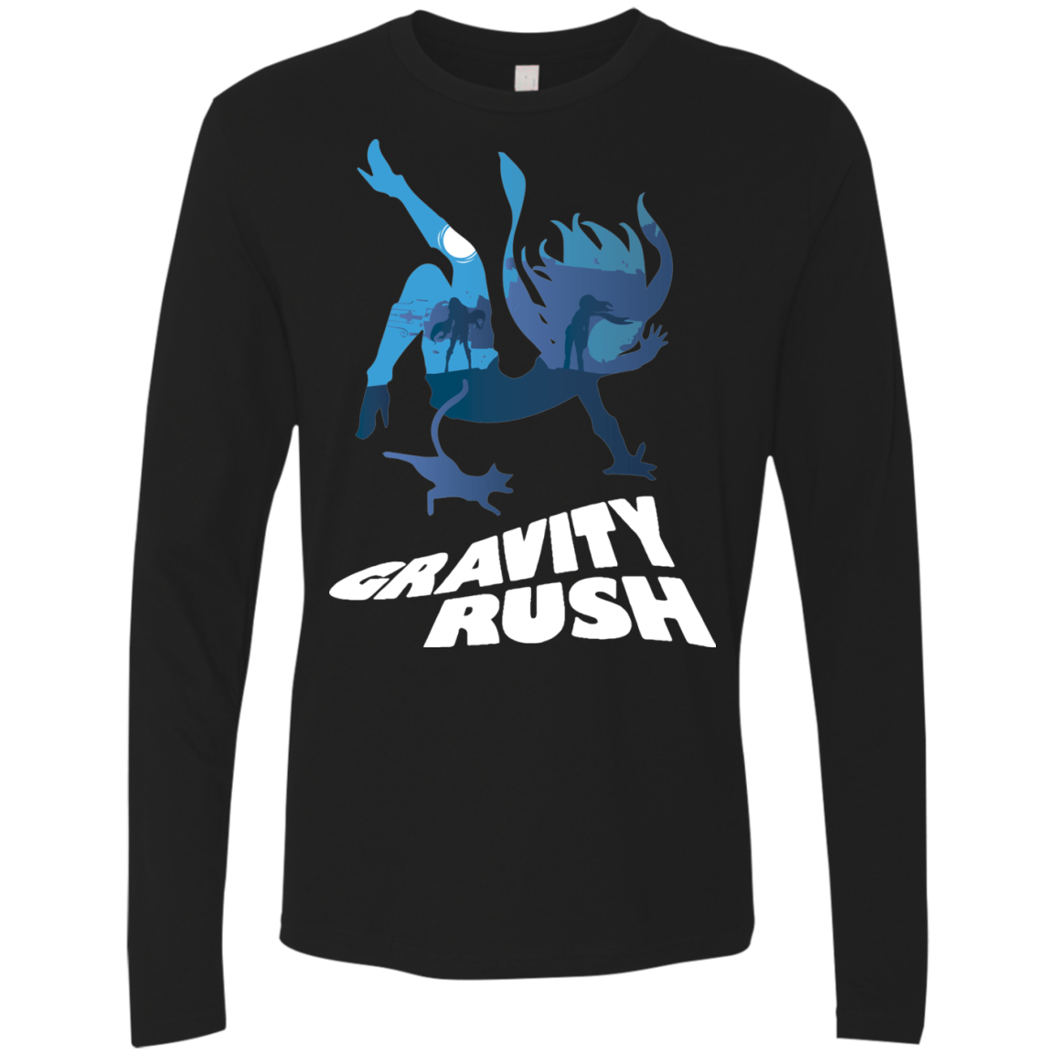 T-Shirts Black / Small Gravity Rush Men's Premium Long Sleeve