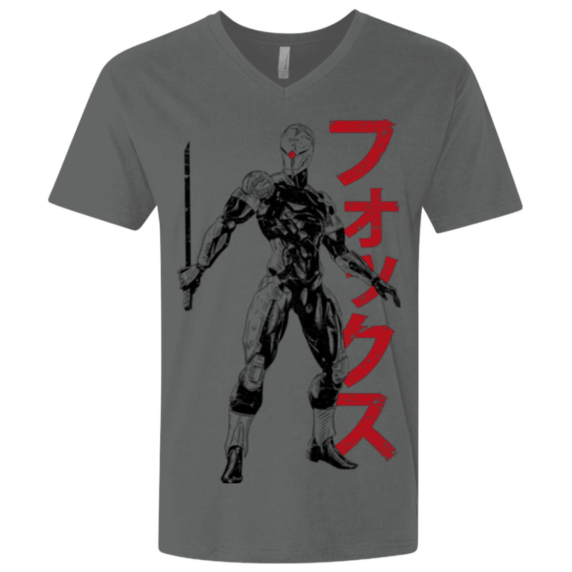 T-Shirts Heavy Metal / X-Small Gray Fox Men's Premium V-Neck