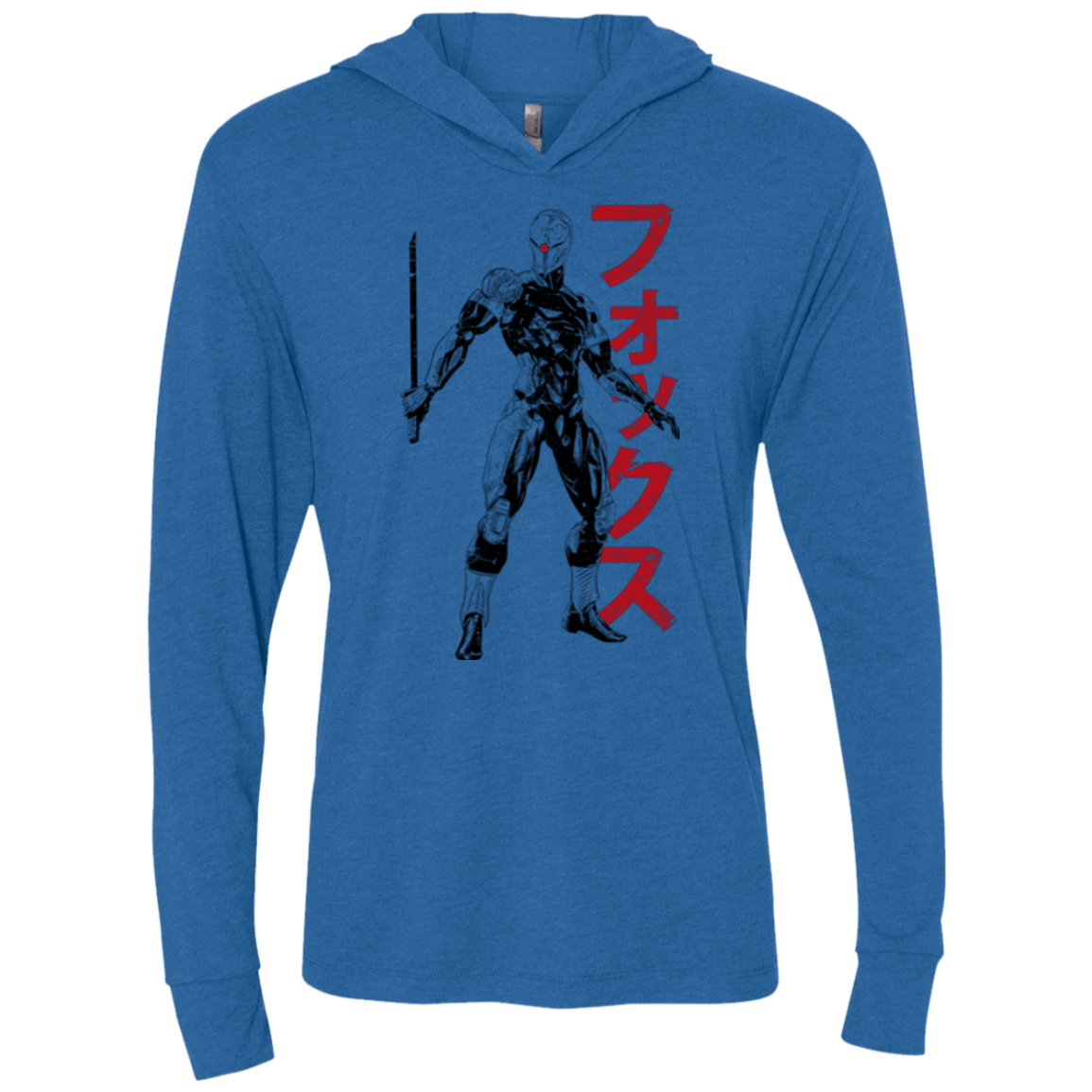 T-Shirts Vintage Royal / X-Small Gray Fox Triblend Long Sleeve Hoodie Tee