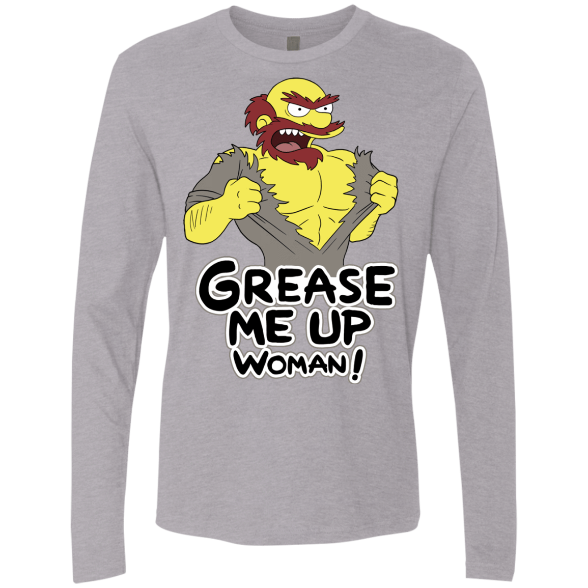 T-Shirts Heather Grey / S Grease Me Up Men's Premium Long Sleeve