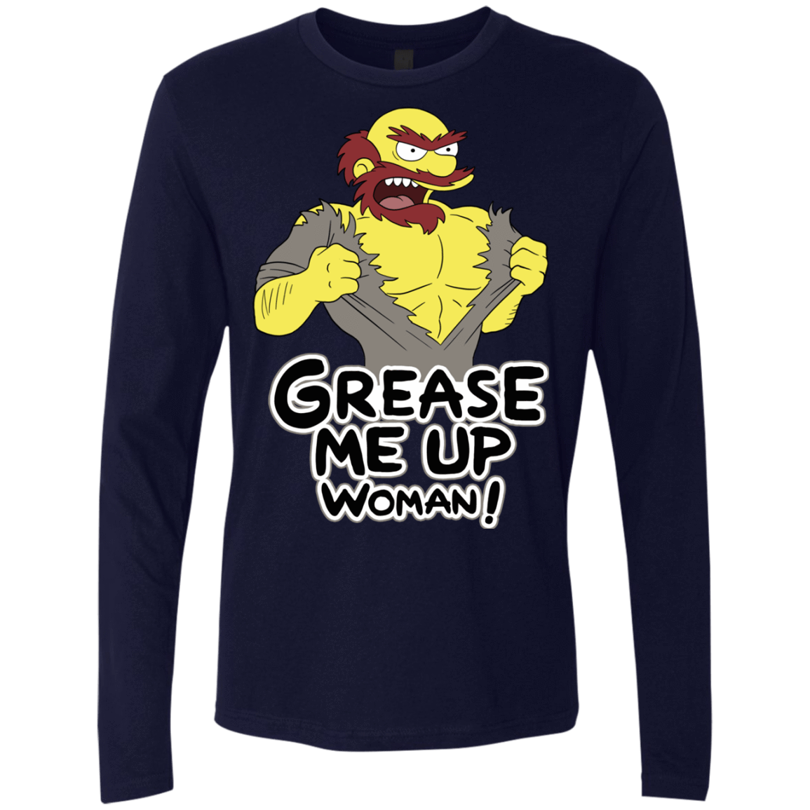 T-Shirts Midnight Navy / S Grease Me Up Men's Premium Long Sleeve