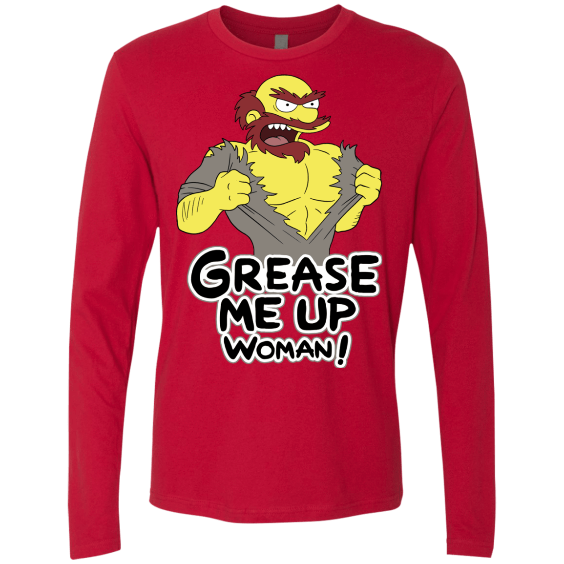 T-Shirts Red / S Grease Me Up Men's Premium Long Sleeve