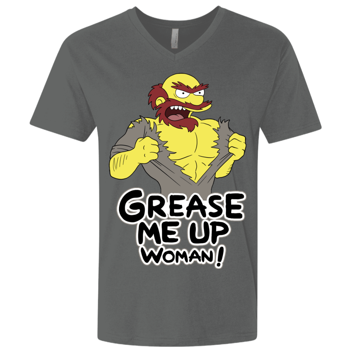 T-Shirts Heavy Metal / X-Small Grease Me Up Men's Premium V-Neck