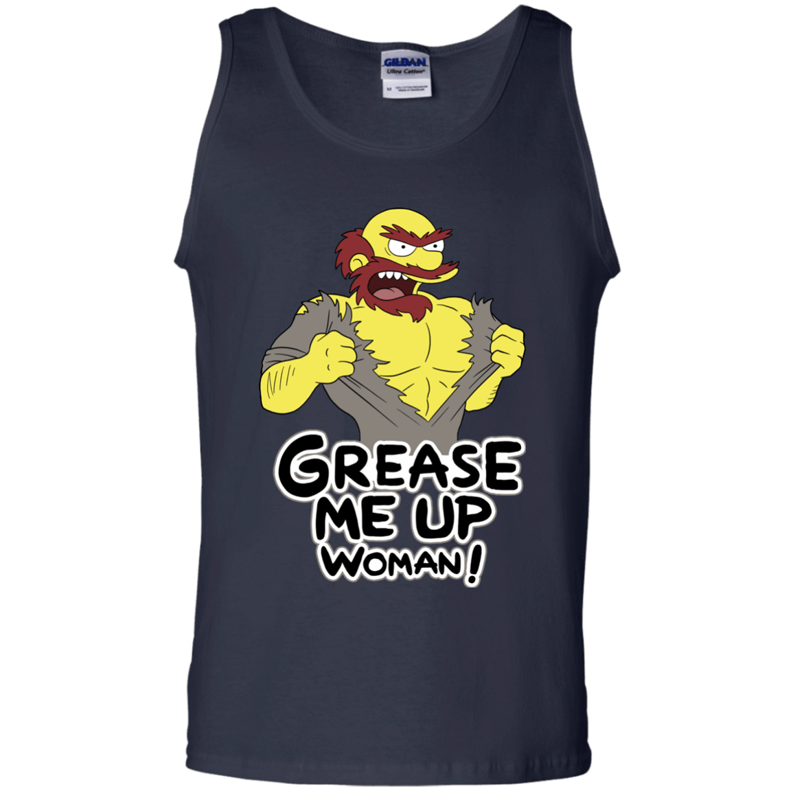 T-Shirts Navy / S Grease Me Up Men's Tank Top
