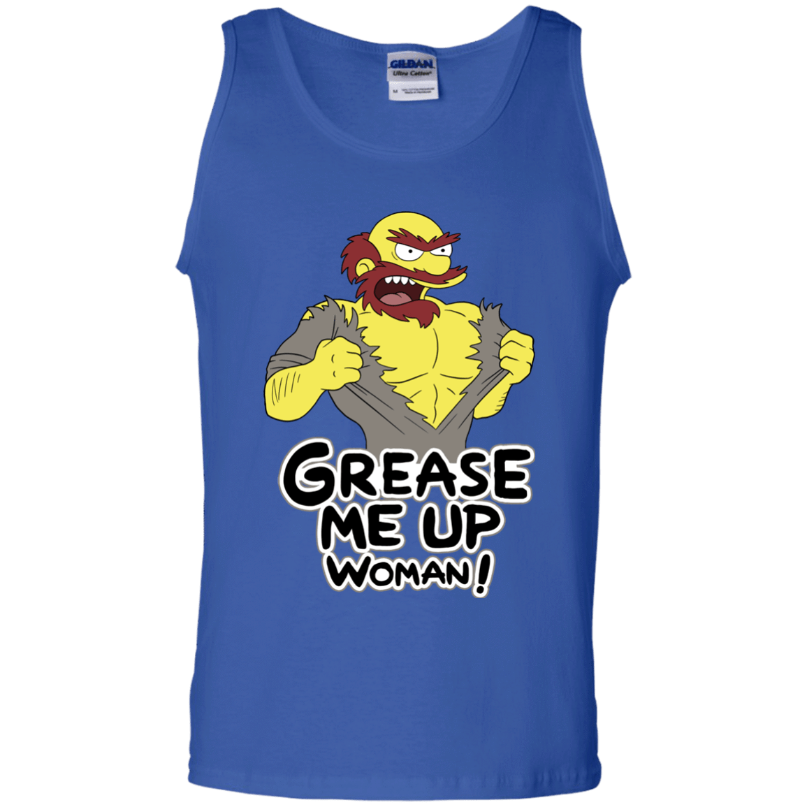 T-Shirts Royal / S Grease Me Up Men's Tank Top