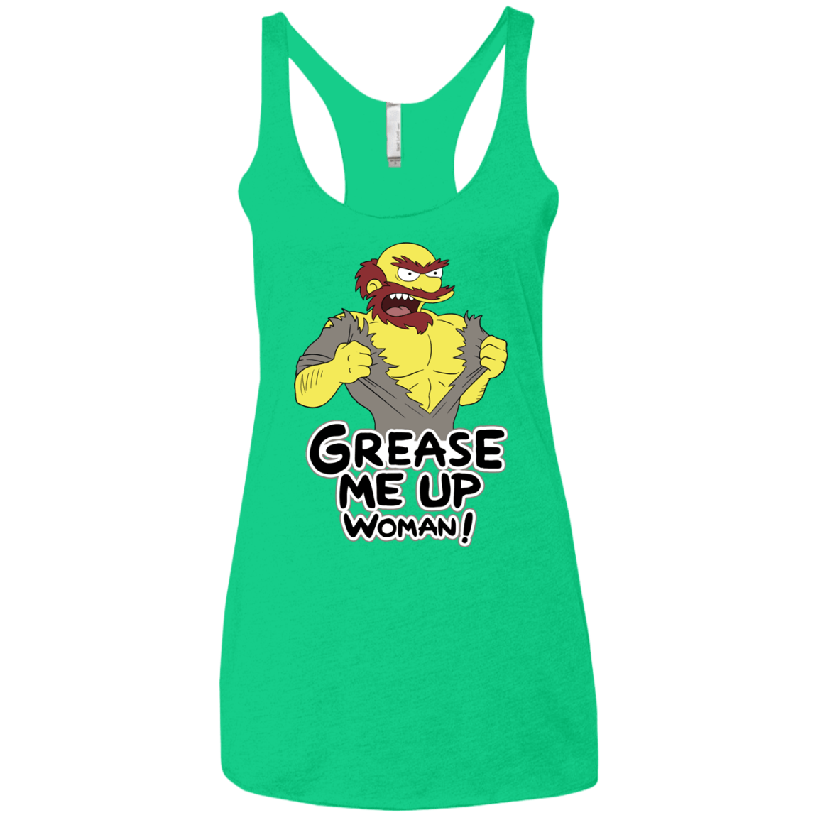 T-Shirts Envy / X-Small Grease Me Up Women's Triblend Racerback Tank