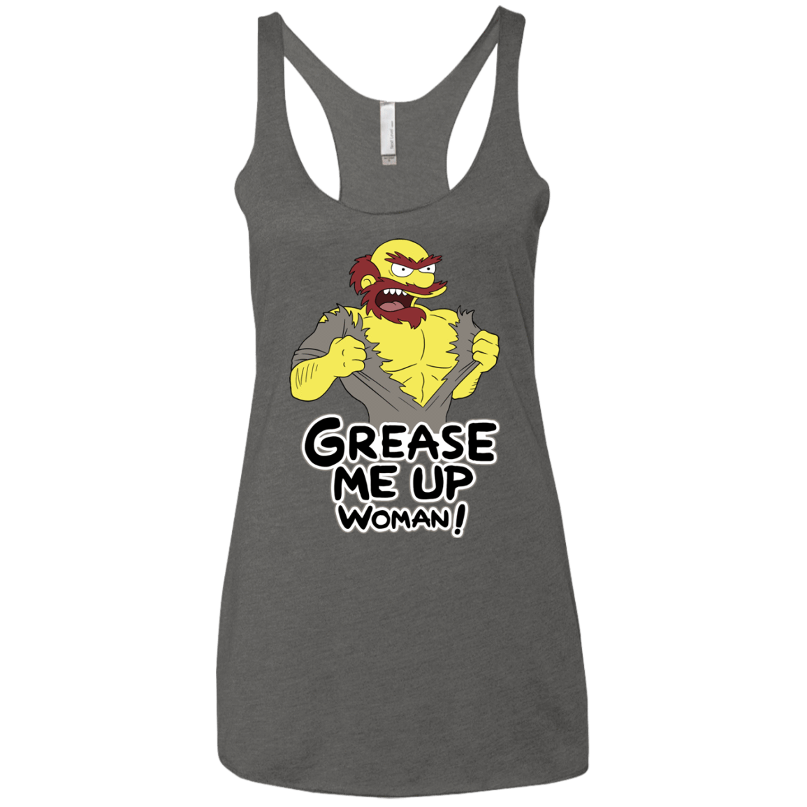 T-Shirts Premium Heather / X-Small Grease Me Up Women's Triblend Racerback Tank