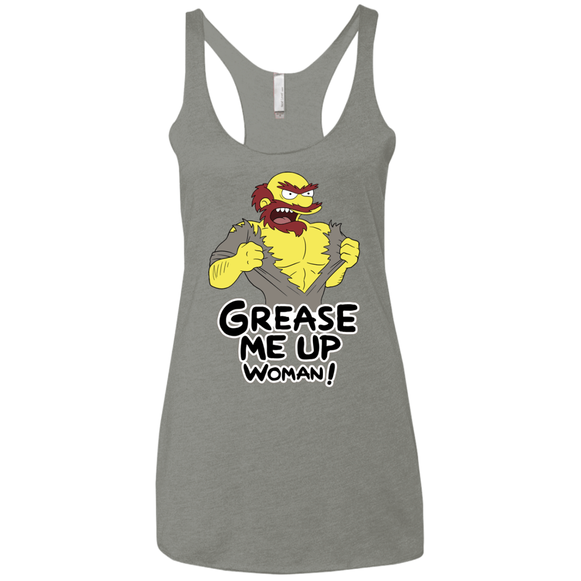 T-Shirts Venetian Grey / X-Small Grease Me Up Women's Triblend Racerback Tank