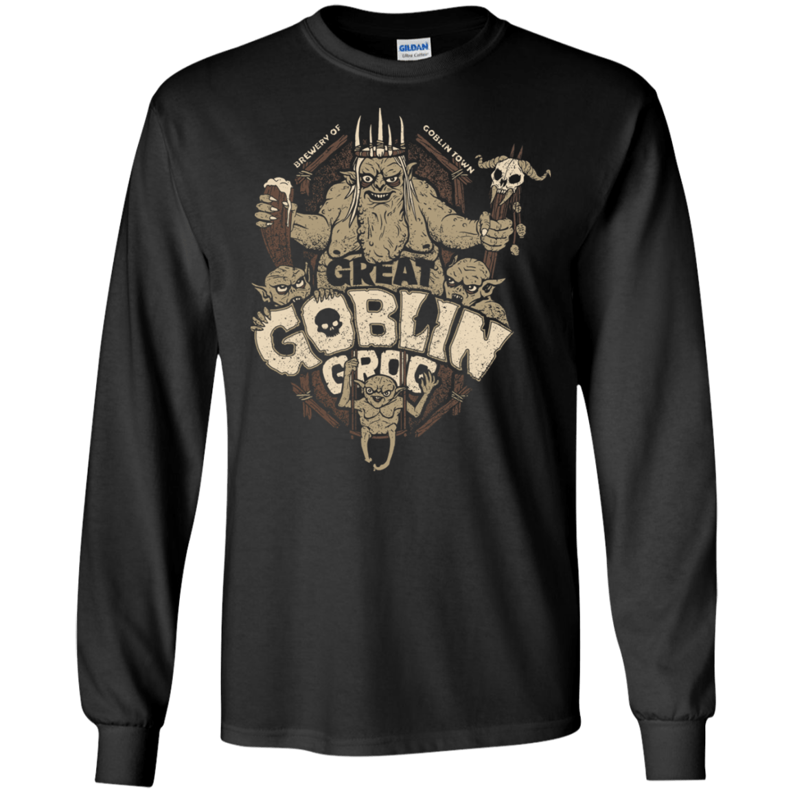 T-Shirts Black / S Great Goblin Grog Men's Long Sleeve T-Shirt