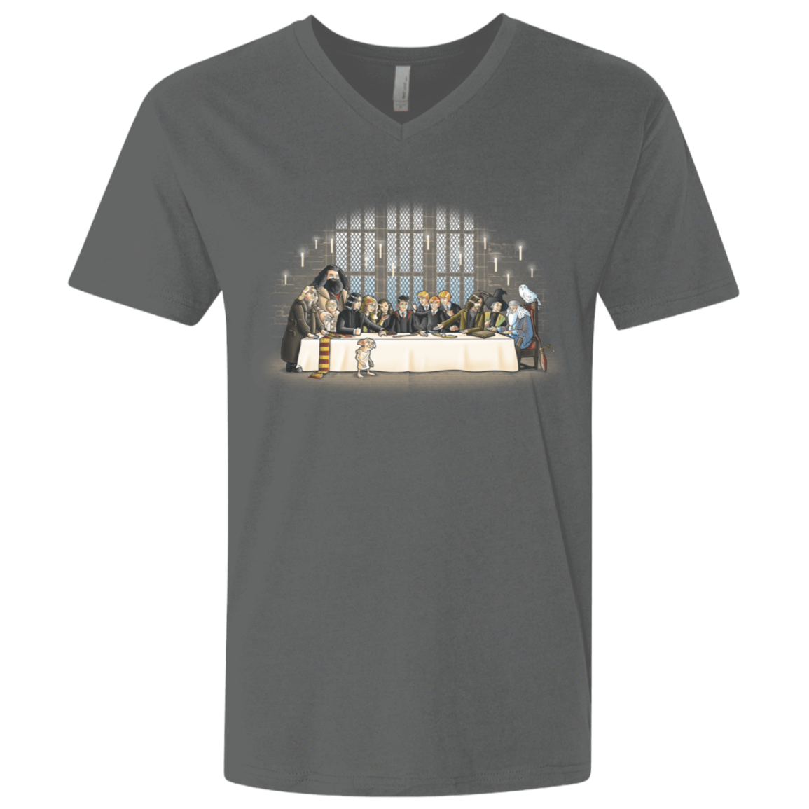 T-Shirts Heavy Metal / X-Small Great Hall Dinner Men's Premium V-Neck