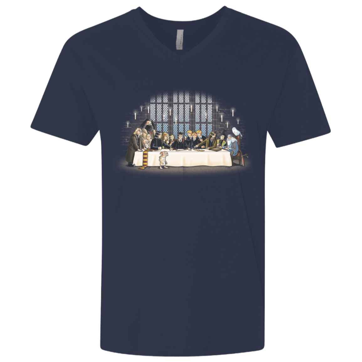 T-Shirts Midnight Navy / X-Small Great Hall Dinner Men's Premium V-Neck
