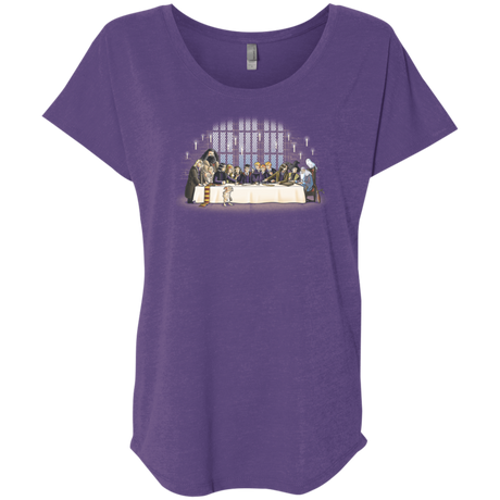 T-Shirts Purple Rush / X-Small Great Hall Dinner Triblend Dolman Sleeve