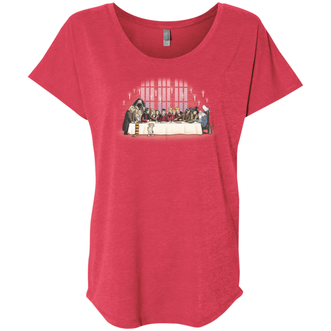 T-Shirts Vintage Red / X-Small Great Hall Dinner Triblend Dolman Sleeve