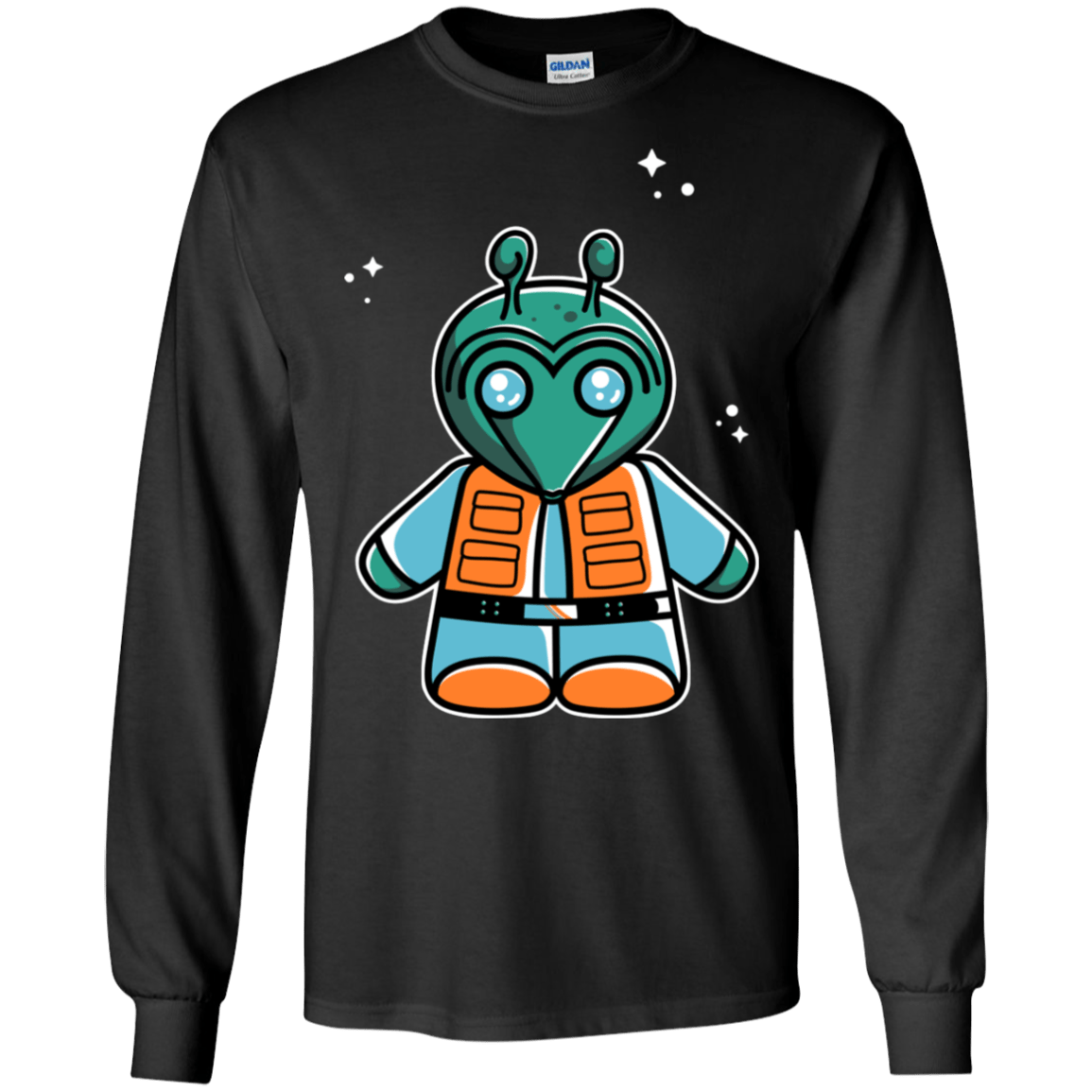 T-Shirts Black / S Greedo Cute Men's Long Sleeve T-Shirt