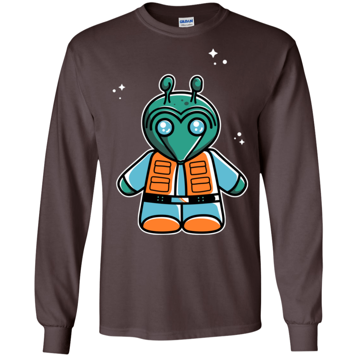 T-Shirts Dark Chocolate / S Greedo Cute Men's Long Sleeve T-Shirt