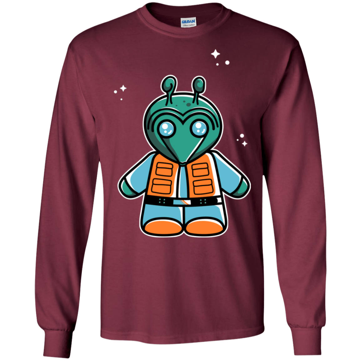 T-Shirts Maroon / S Greedo Cute Men's Long Sleeve T-Shirt