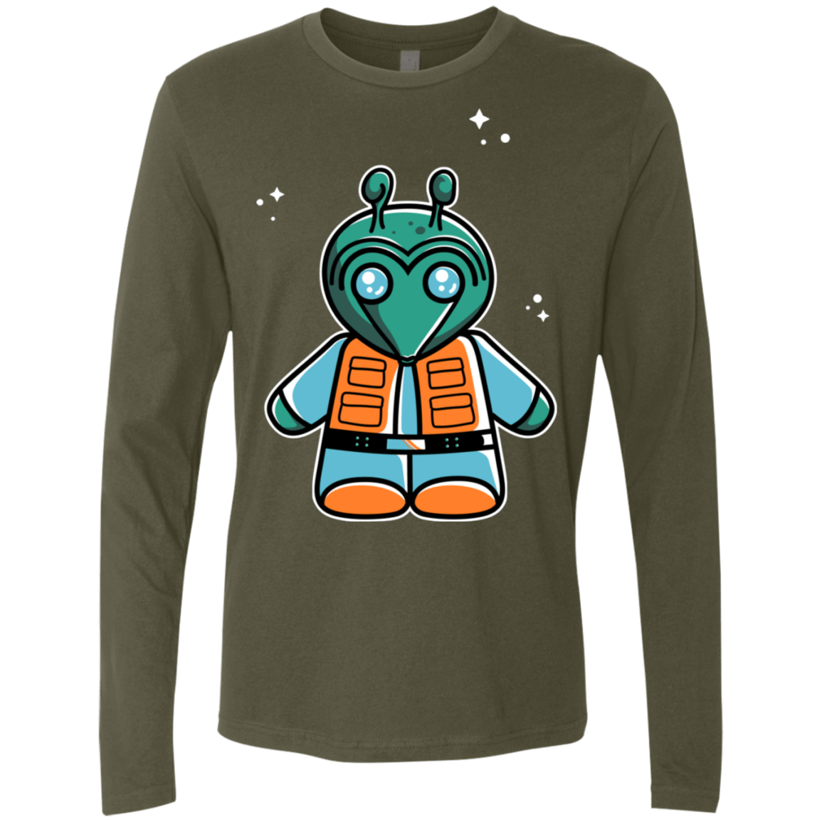 T-Shirts Military Green / S Greedo Cute Men's Premium Long Sleeve