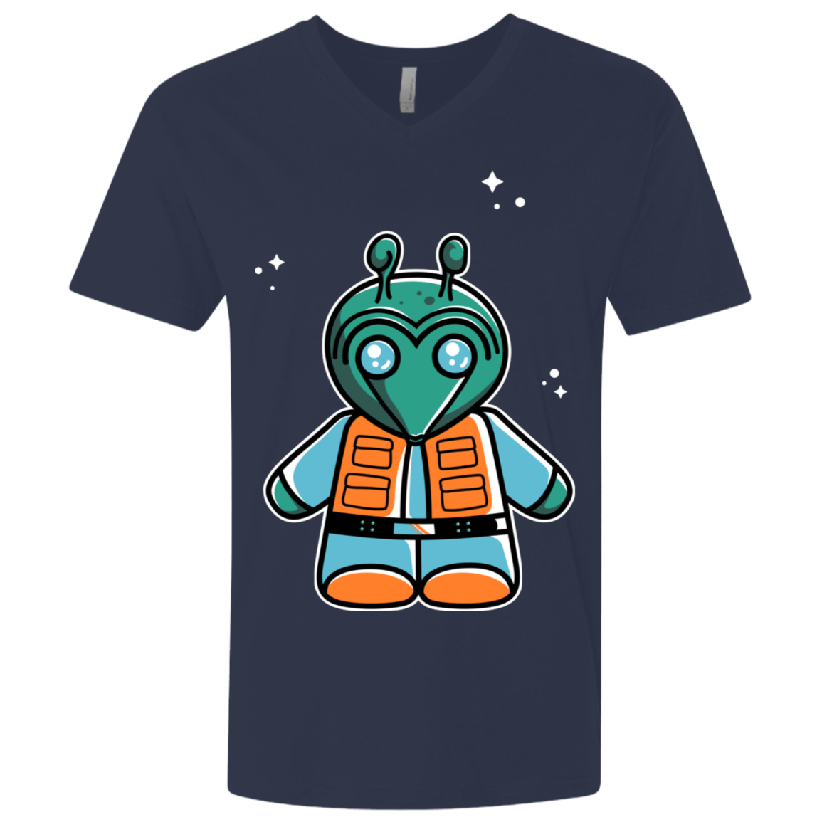 T-Shirts Midnight Navy / X-Small Greedo Cute Men's Premium V-Neck