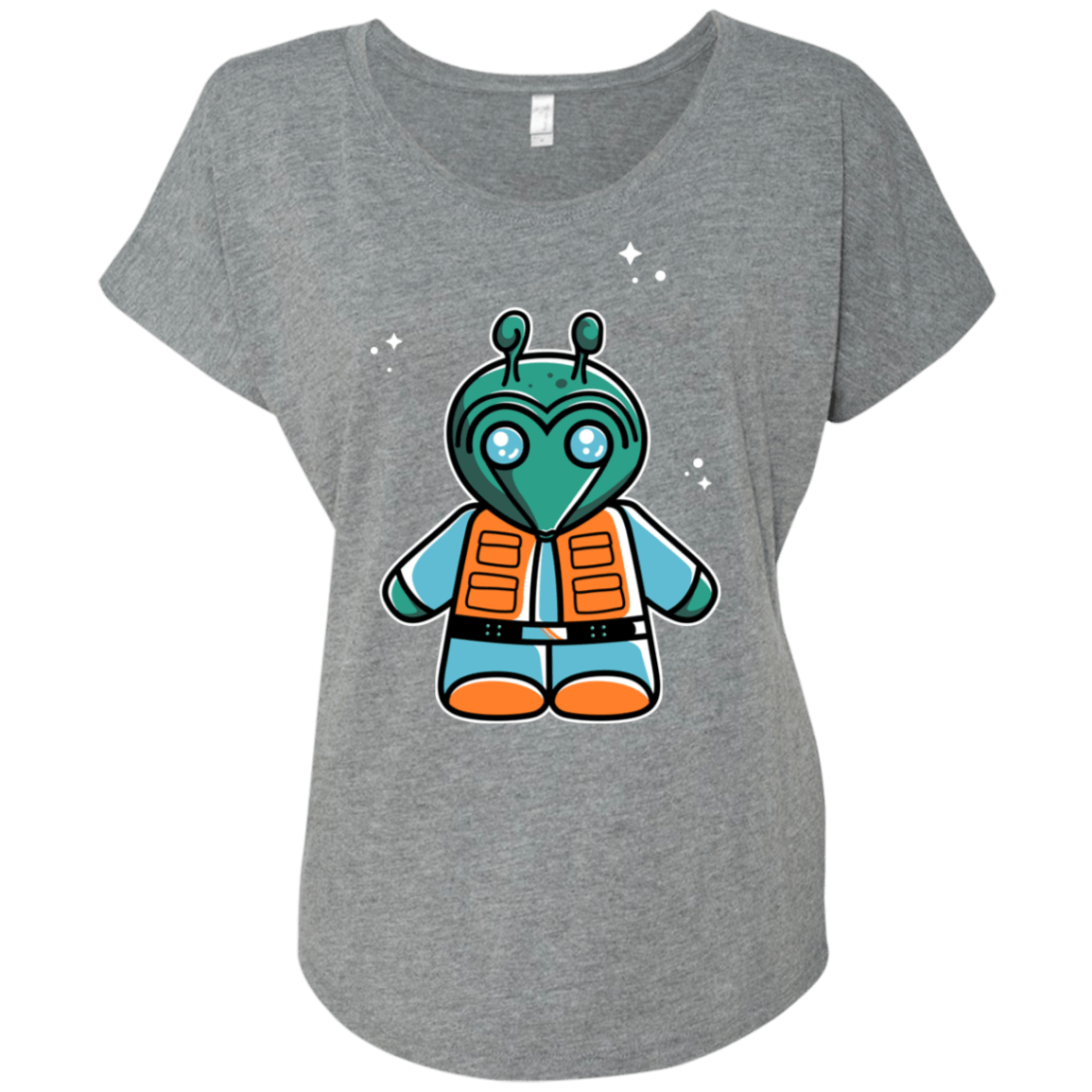 T-Shirts Premium Heather / X-Small Greedo Cute Triblend Dolman Sleeve