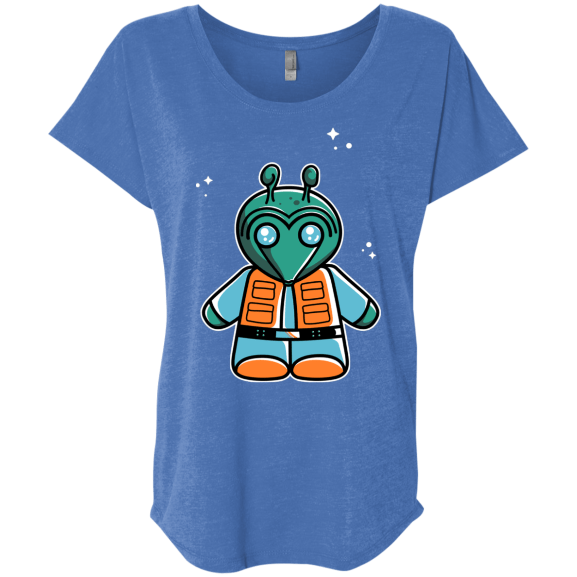 T-Shirts Vintage Royal / X-Small Greedo Cute Triblend Dolman Sleeve