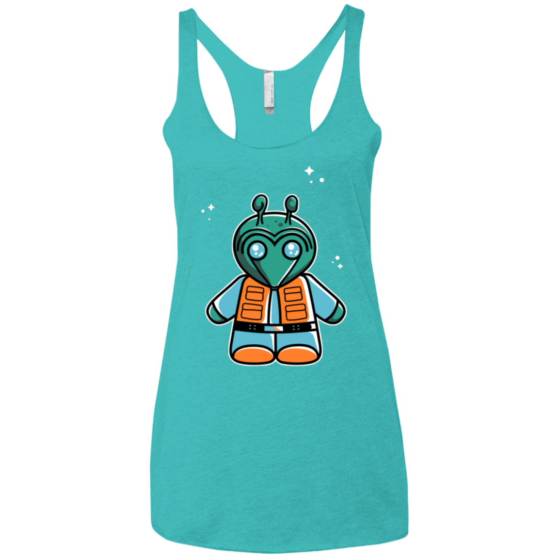 T-Shirts Tahiti Blue / X-Small Greedo Cute Women's Triblend Racerback Tank