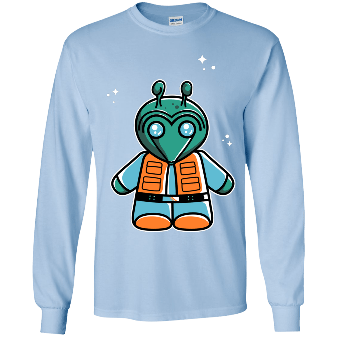 T-Shirts Light Blue / YS Greedo Cute Youth Long Sleeve T-Shirt