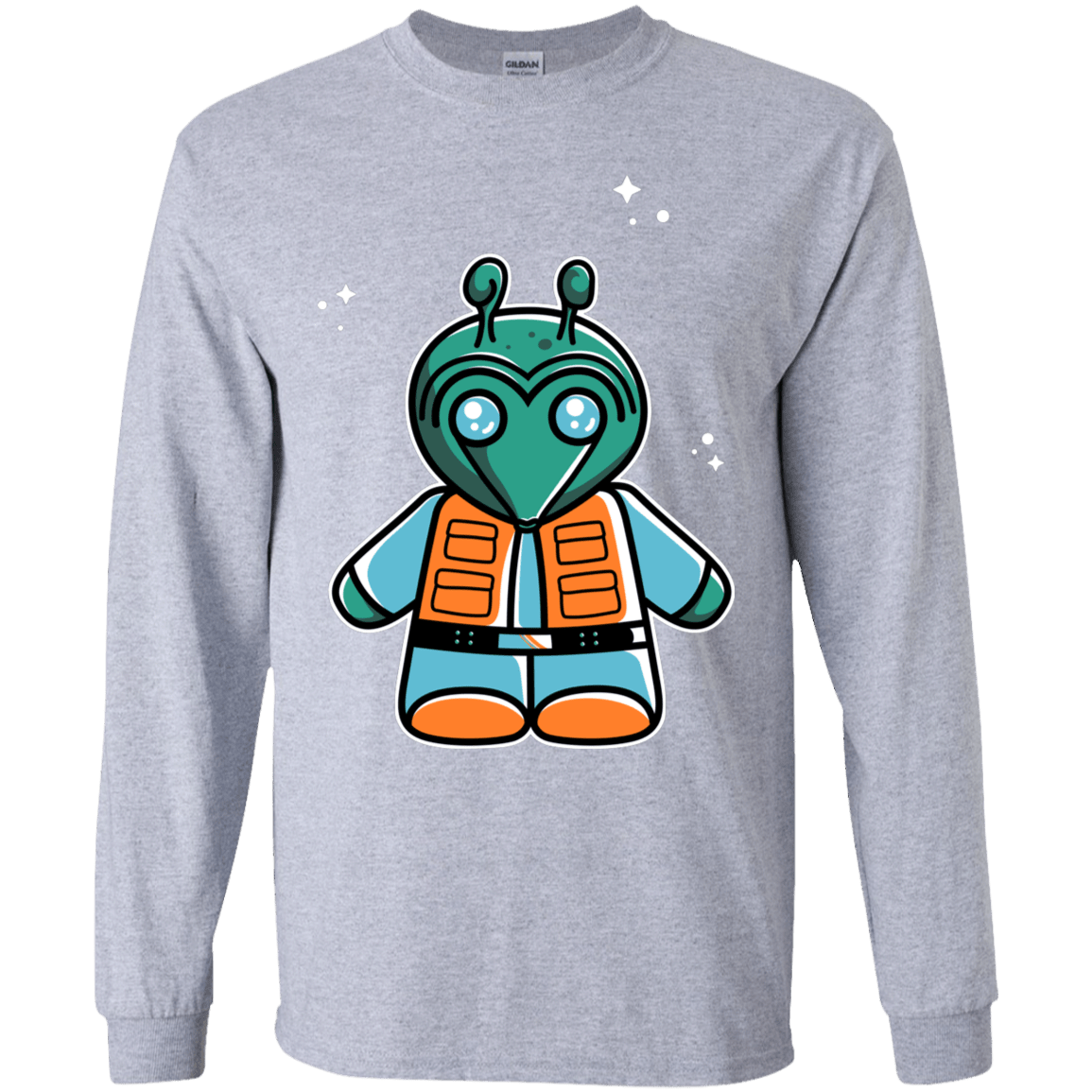T-Shirts Sport Grey / YS Greedo Cute Youth Long Sleeve T-Shirt