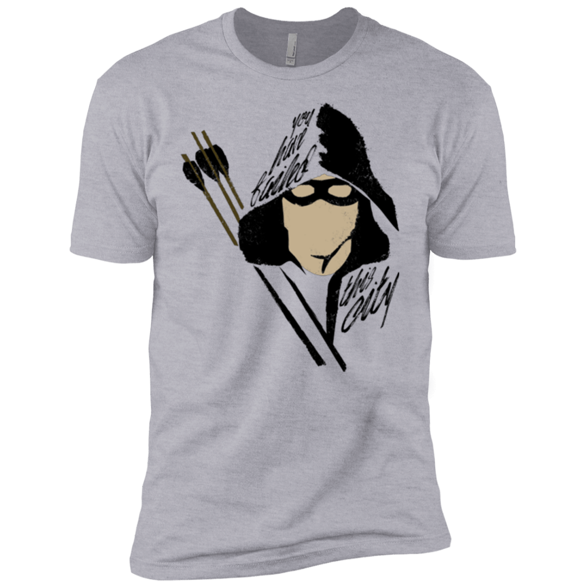 T-Shirts Heather Grey / YXS Green Archer Boys Premium T-Shirt