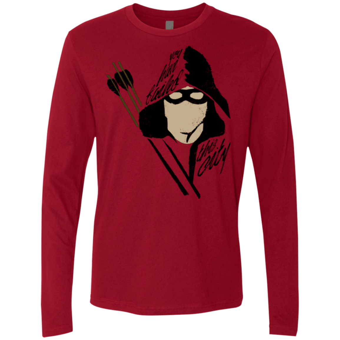 T-Shirts Cardinal / Small Green Archer Men's Premium Long Sleeve