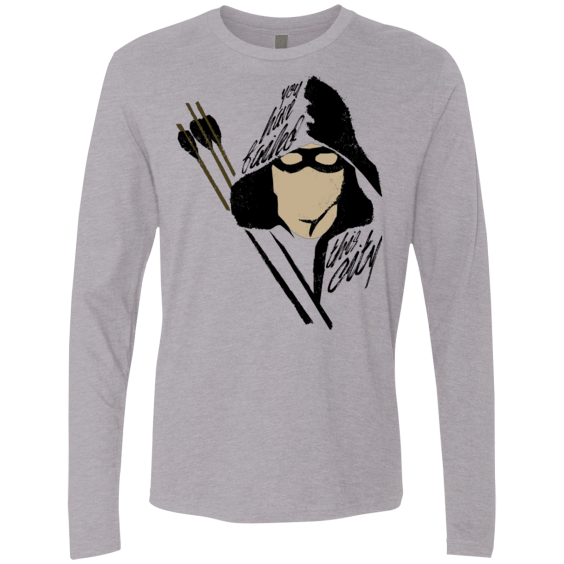 T-Shirts Heather Grey / Small Green Archer Men's Premium Long Sleeve