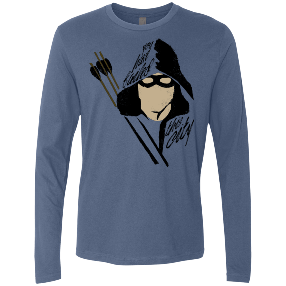 T-Shirts Indigo / Small Green Archer Men's Premium Long Sleeve