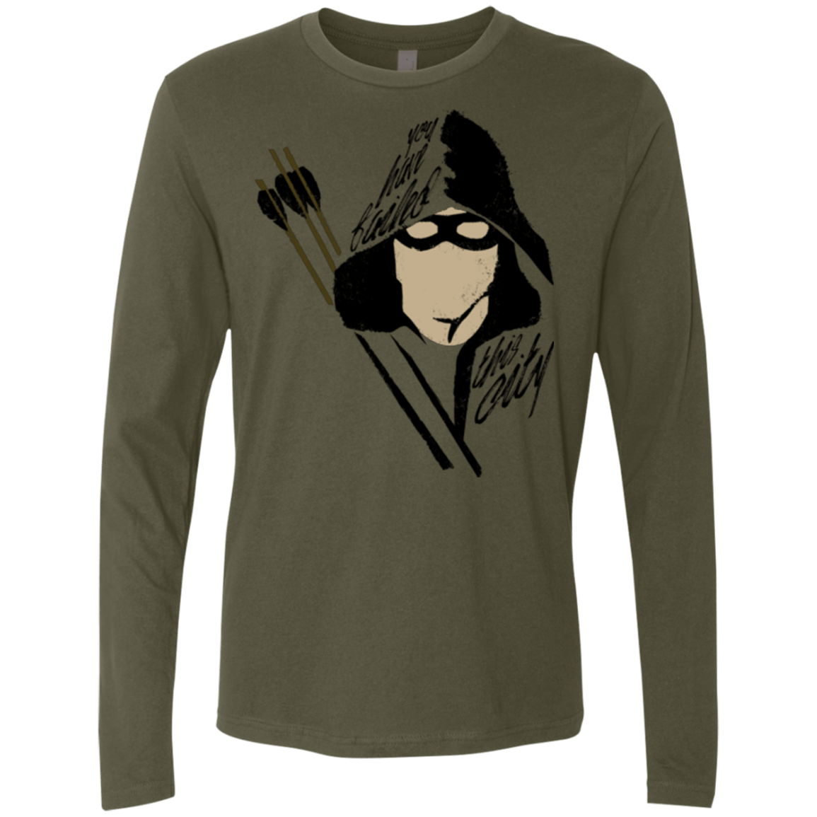 T-Shirts Military Green / Small Green Archer Men's Premium Long Sleeve