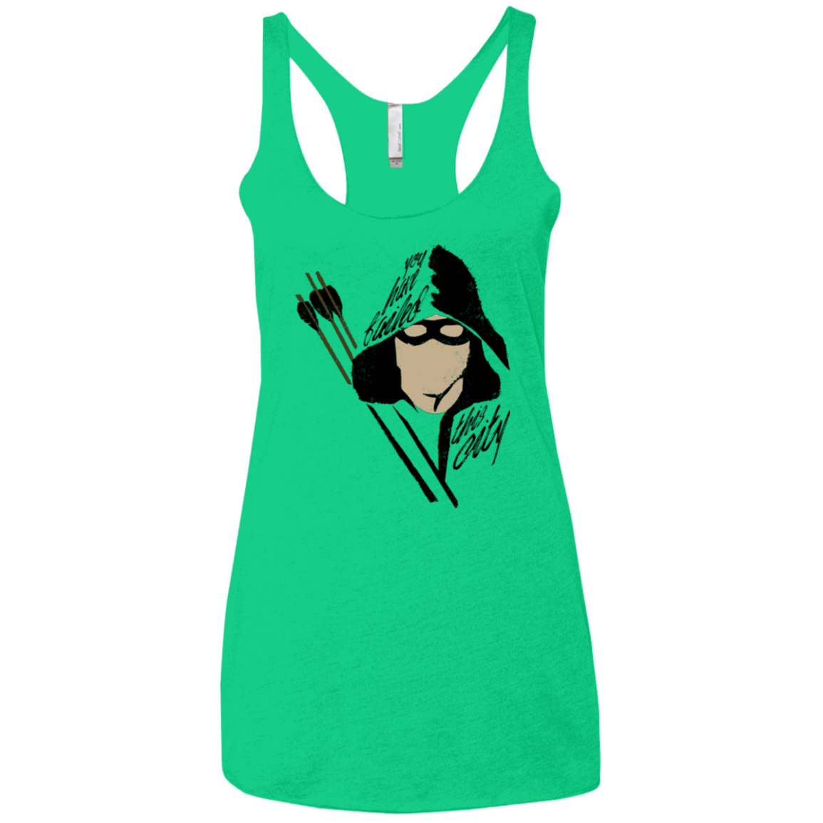 T-Shirts Envy / X-Small Green Archer Women's Triblend Racerback Tank
