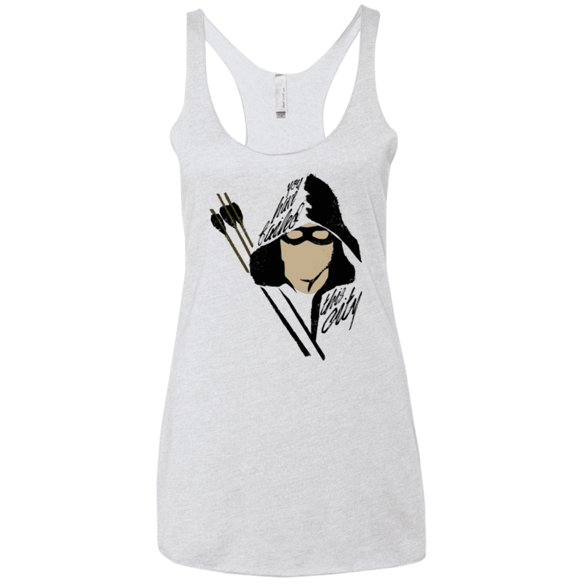 T-Shirts Heather White / X-Small Green Archer Women's Triblend Racerback Tank