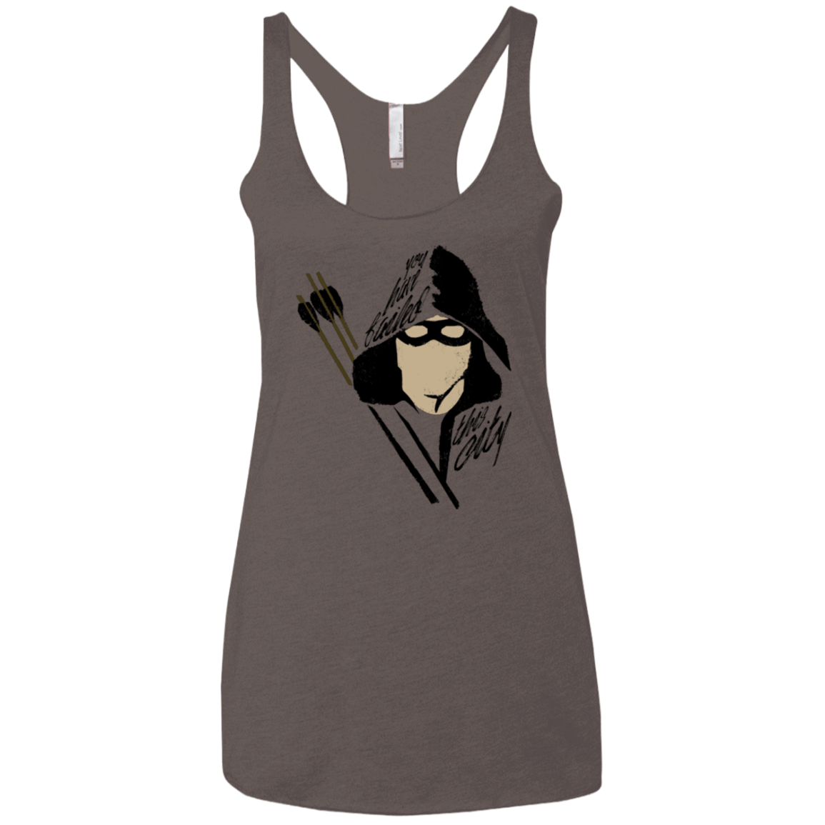 T-Shirts Macchiato / X-Small Green Archer Women's Triblend Racerback Tank