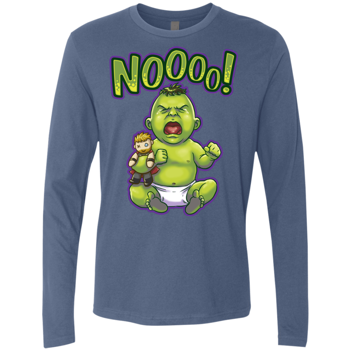 T-Shirts Indigo / S Green Crybaby Men's Premium Long Sleeve