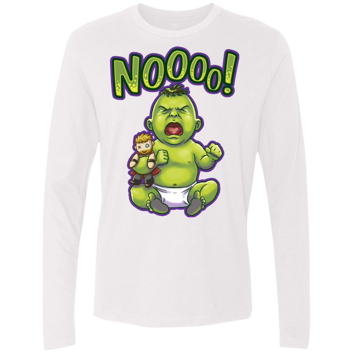 T-Shirts White / S Green Crybaby Men's Premium Long Sleeve