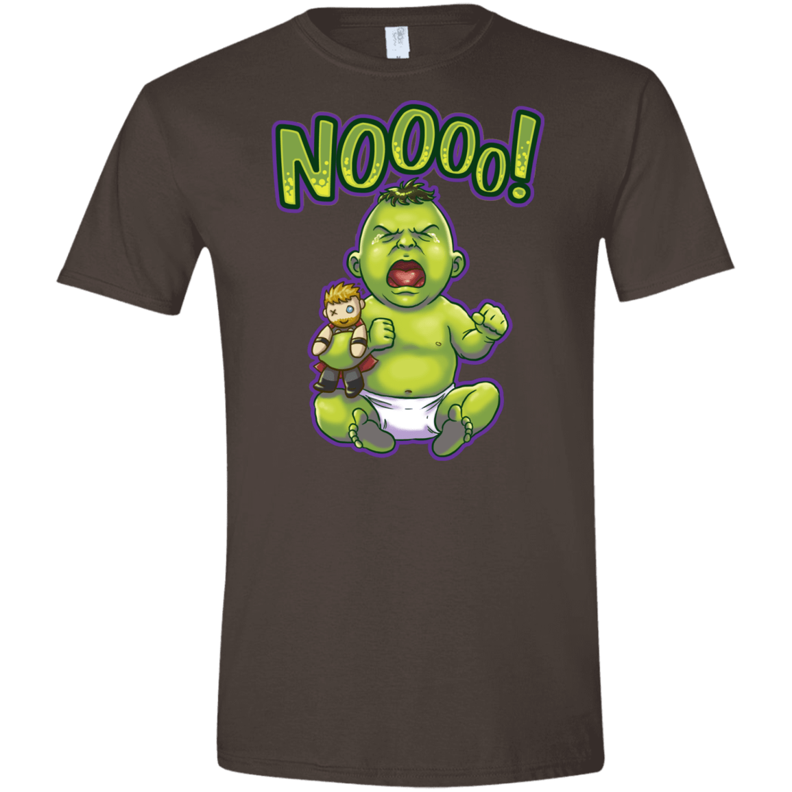 T-Shirts Dark Chocolate / S Green Crybaby Men's Semi-Fitted Softstyle