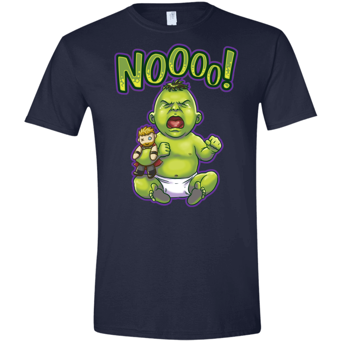 T-Shirts Navy / X-Small Green Crybaby Men's Semi-Fitted Softstyle