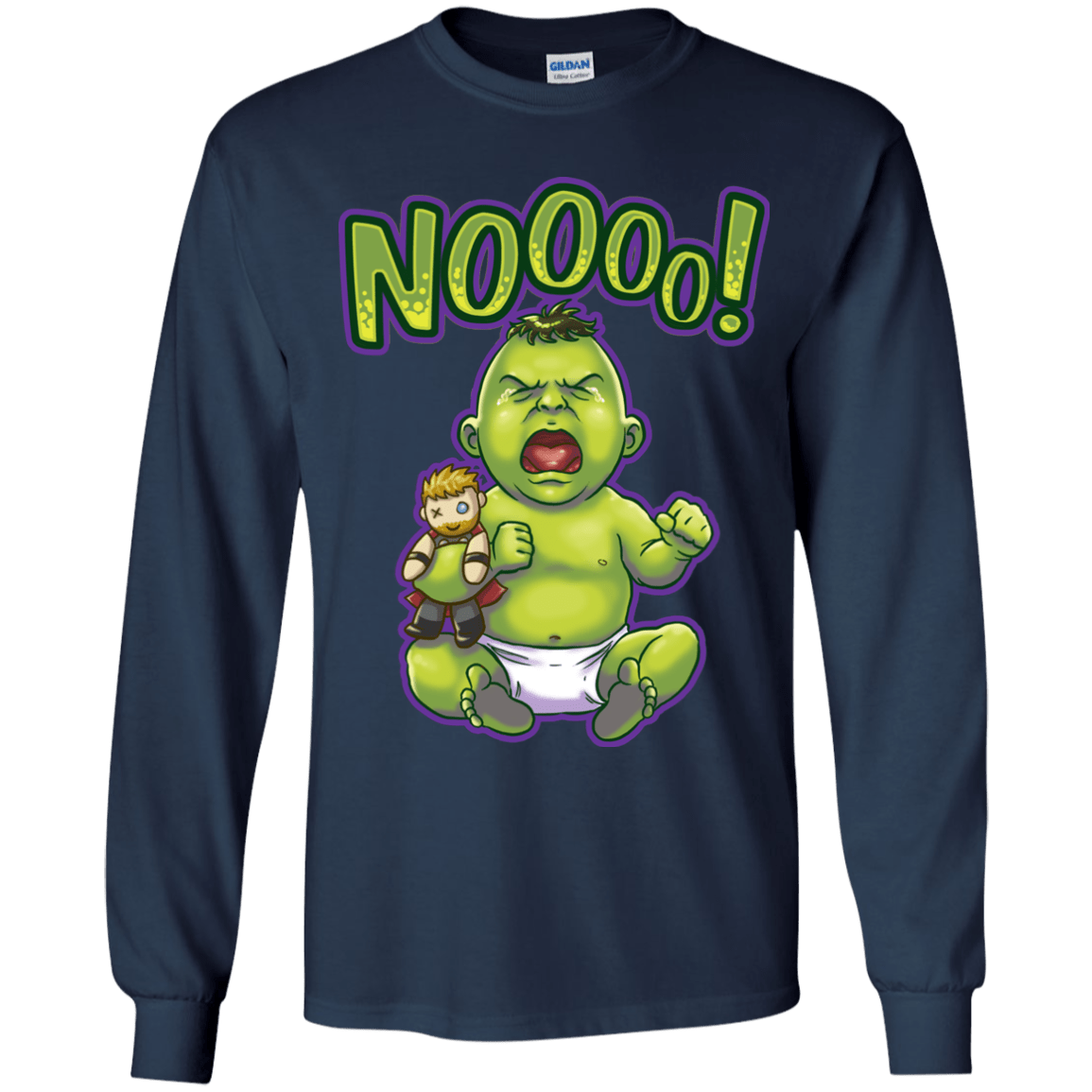 T-Shirts Navy / YS Green Crybaby Youth Long Sleeve T-Shirt